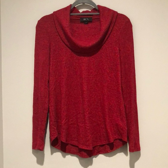 BCX Red Cowl Neck Sweater - Picture 1 of 3